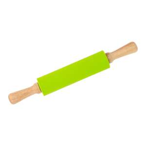 ORIGINAL DEALS zöld szilikon sodrófa fa nyéllel - Sodrófa & Nyújtófa