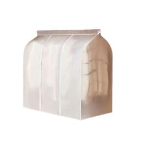 Fehér vízálló ruhazsák ruhaakasztóval a szekrénybe, Original Deals márka - Öltönytáska