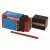 Festa 50 pack red carpenter pencils, 180mm, HB
