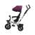 Tesoro purple and white tricycle with adjustable parent handle and sun canopy