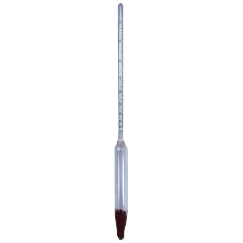Alcohol hydrometer, 20-96% alcohol content, for measuring alcohol content in liquids