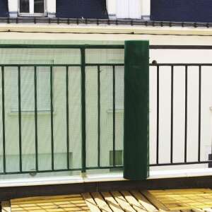 Grilaj de grădină din plastic verde, 1x25m, ochiuri de 5x5mm, pentru balcon, terasă, grădină, lângă piscină, Cuadranet - Gradinarit