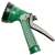 Green and black plastic 5-function adjustable garden hose nozzle