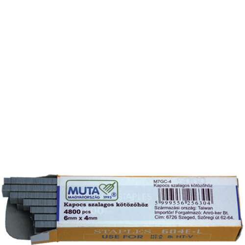 M7GC-4 Klammern für Bandgeräte, 4800 Stück, 6mm x 4mm, Marke Muta