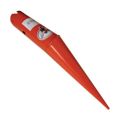 Fém ültető fúró, piros, kertészeti szerszám