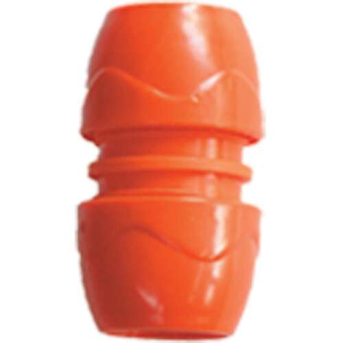 Orange universal hose connector, 1/2" to 3/4" size