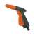Adjustable spray nozzle, grey and orange, for watering plants and gardens