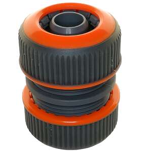 3/4 inch hose connector, grey and orange, LUX brand - Lux