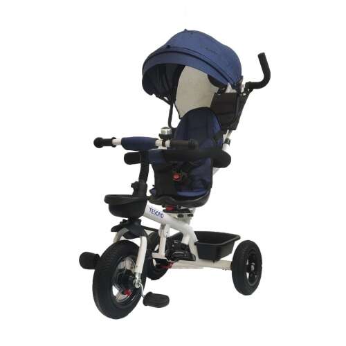 Tesoro 360° Swivel Tricycle with Bell - Dark Blue and White