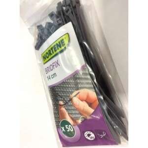 Nortene Bridfix 14cm fekete kábelkötözők, 50 db-os csomag - Kábelkötegelő