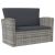 vidaXL Polyrattan Kerti Ülőgarnitúra - 16 részes - Szürke 78490718