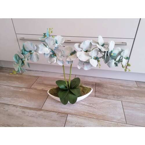 Kék színű orchidea dekor kerámia kaspóban  32556763