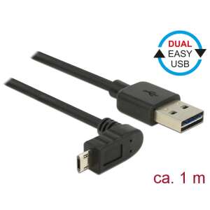 Delock Kábel, EASY-USB 2.0-s A-típusú csatlakozódugó &gt; EASY-USB 2.0-s Micro-B típusú csatlakozódugó,