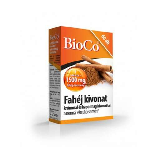 BioCo Fahéj Kivonat Krómmal és Kapormaggal - 60 tabletta - Bioco