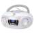 Trevi CMP 583 DAB portable CD player with colorful lights, white