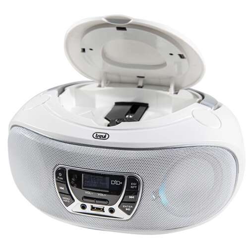 Trevi CMP 583 DAB portable CD player with open CD slot, white