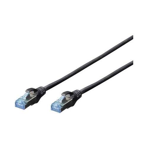 Digitus CAT5e SF-UTP Patch Kábel 3m Fekete DK-1531-030/BL, 3 méteres fekete hálózati kábel RJ45 csatlakozókkal
