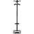 Black metal coat rack with umbrella stand, Fogas 100