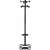 Black metal coat rack with umbrella stand, Fogas 100