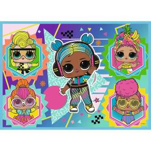 L.O.L. Surprise! 70 piece puzzle featuring a group of dolls in a colorful, 90s-inspired design - Puzzle