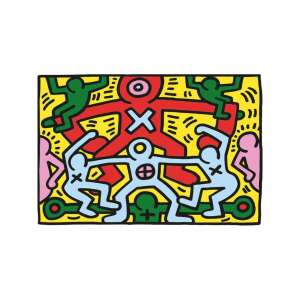 Puzzle cu 1000 de piese cu imaginea Untitled Painting de Keith Haring de la Clementoni - Puzzle 3D & Puzzle cu burete
