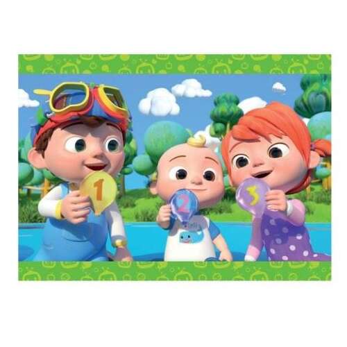 Puzzle Cocomelon cu 35 piese maxi pentru podea, dublă față, puzzle finalizat