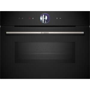 Bosch CMG7761B1 beépíthető kompakt sütő mikrohullámmal - Serie8 - fekete - HomeConnect - 20 funkció - elülső nézet - Bosch