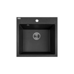 Hana gránit mosogató, matt fekete HANA