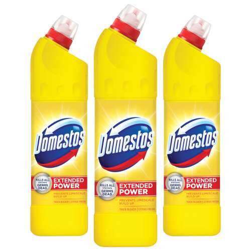 3 pack Domestos Extended Power Disinfectant Cleaner Citrus 750ml