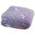 Purple glow in the dark unicorn and stars blanket folded on a white background