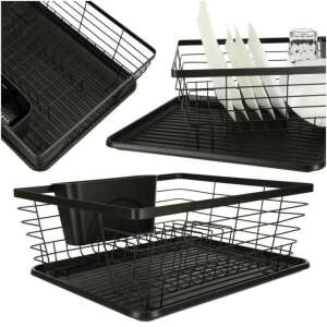 Kitchen utensil dryer with cutlery dryer, black 78881475