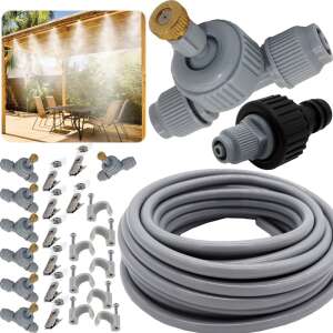 JohnGreen PRO Nebelwand-Set mit 8 verstellbaren Messingdüsen 15m + Befestigungssatz