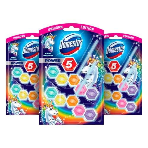 Domestos Power5 WC frissítő blokk Magic Unicorn Duopack (6x55g)
