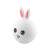 Biela LED nočná lampa Tracer Bunny so sladkým výrazom a ružovými ušami