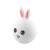 Biela LED nočná lampa Tracer Bunny so sladkým výrazom a ružovými ušami