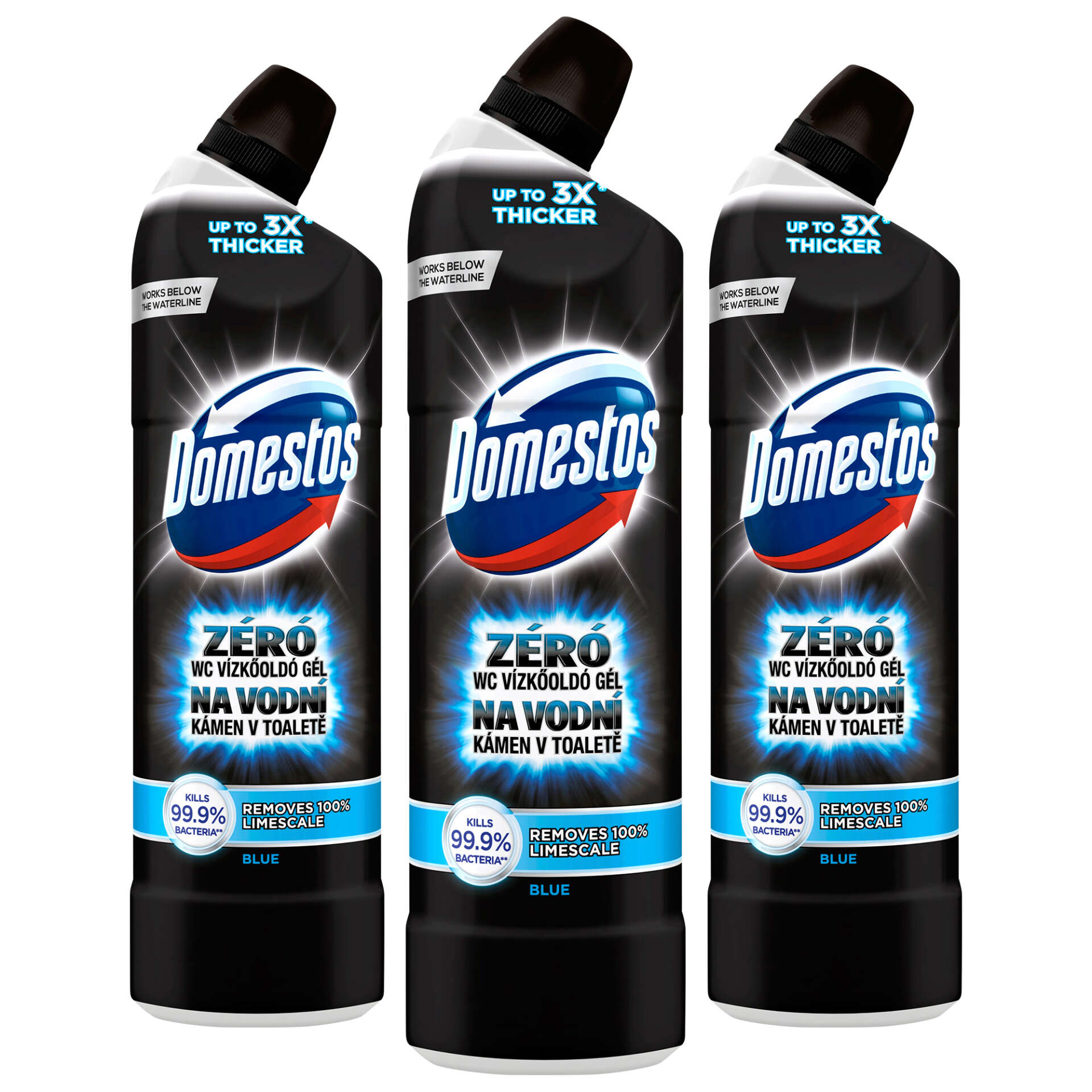 Domestos Zéró Blue WC Vízkőoldó 3x750ml