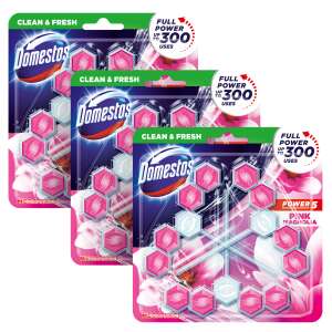 Domestos Power5 WC frissítő blokk Pink (9x55g)