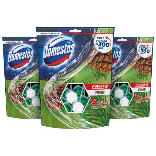 Domestos Power5 Kostka odświeżająca do toalet sosna (10x55g)