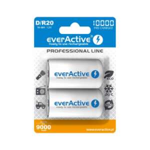 2er Pack everActive Professional Line D/R20 10000mAh wiederaufladbare Batterien - EverActive