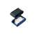Helit Linear rolo business card holder, black and blue, 300 capacity