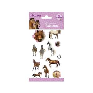 12 temporäre Pferde-Tattoos - Totum