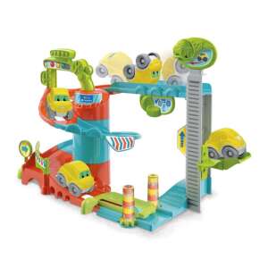 Clementoni Baby Fun Garage Baby Track játékkészlet, autóval, lifttel, autómosóval és versenypályával, 18 hónapos kortól - Clementoni
