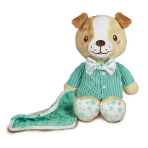 Clementoni Baby Pete šteňa plyšová hračka, 20cm, zelená a hnedá, s dekou - Clementoni