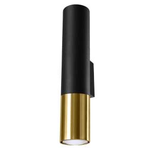 Lampa ścienna LOOPEZ czarno-złota - Sollux