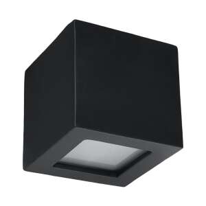 LEO schwarze Keramik Wandleuchte, modernes Würfeldesign - Sollux
