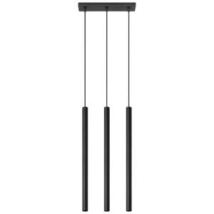 Lampa wisząca PASTELO 3 czarna, nowoczesny cylindryczny design - Sollux