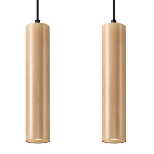 LINO 2 fa függőlámpa, modern, hengeres design - Sollux