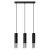 LOOPEZ 3 ágú függőlámpa, fekete és króm kivitel