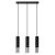 LOOPEZ 3 ágú függőlámpa, fekete és króm kivitel