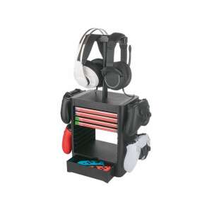 Venom VS3057 Univerzális Gaming állvány, fekete, fejhallgatóval, kontrollerrel és játéktokokkal - Venom